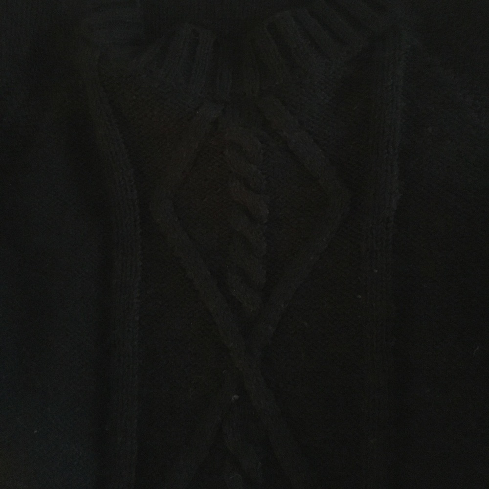 Fuzzy black knit sweater